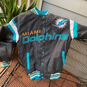 NFL Miami dolphins reversible bomber jacket